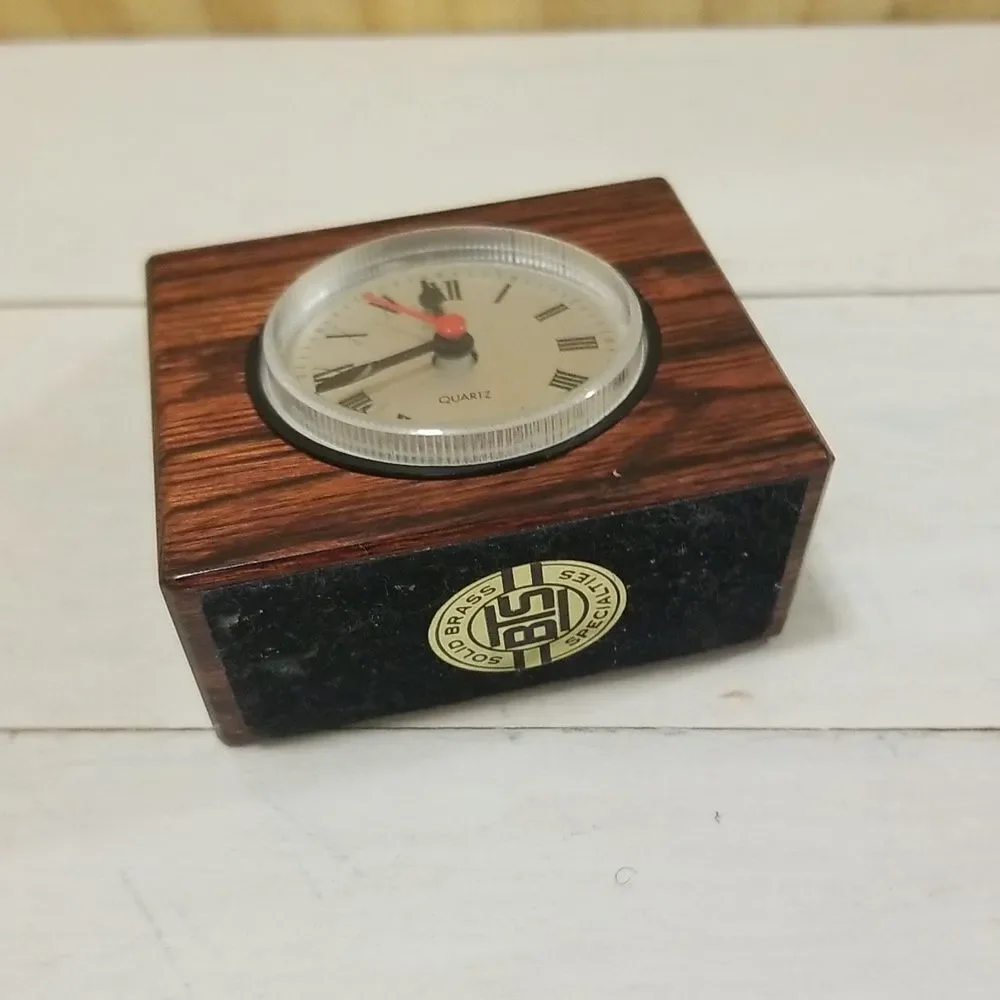 Vintage / Antique Solid Brass Specialties Clock ( Golf Inspired)